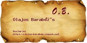Olajos Barabás névjegykártya